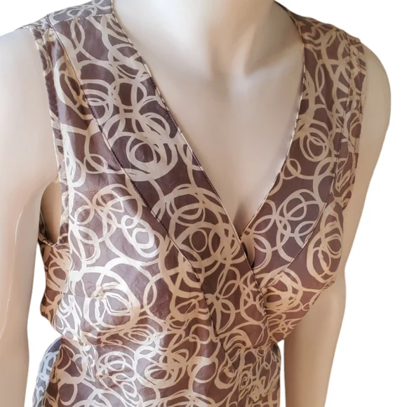 Garnet Hill Silk Wrap Sleeveless Dress. Sz.8 - Picture 8 of 12